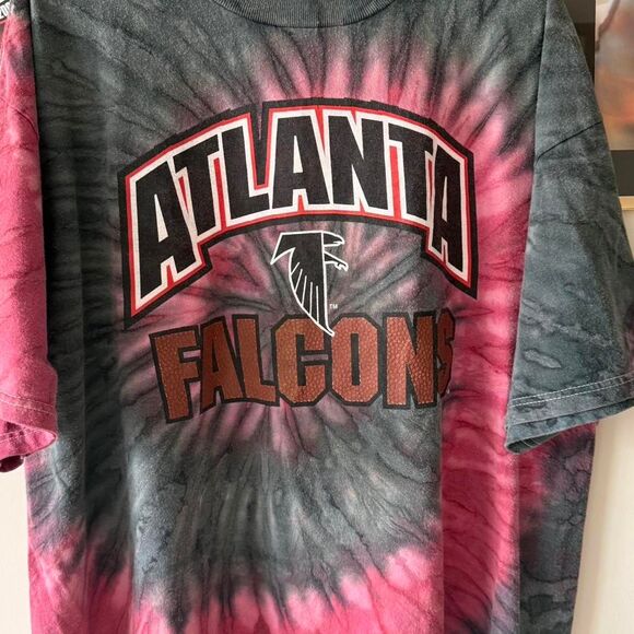 Vintage Atlanta Falcons Tie Dye Delta Pro Weight Tee - Picture 3 of 5